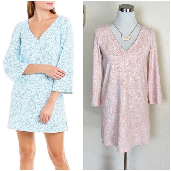 Persifor Dresses & Skirts - •PERSIFOR•Pink White Print Brie A-Line Tunic Dress Cover-Up Size XS Beach Resort